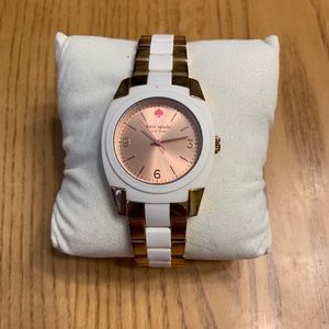Kate Spade Rose Gold and White Watch